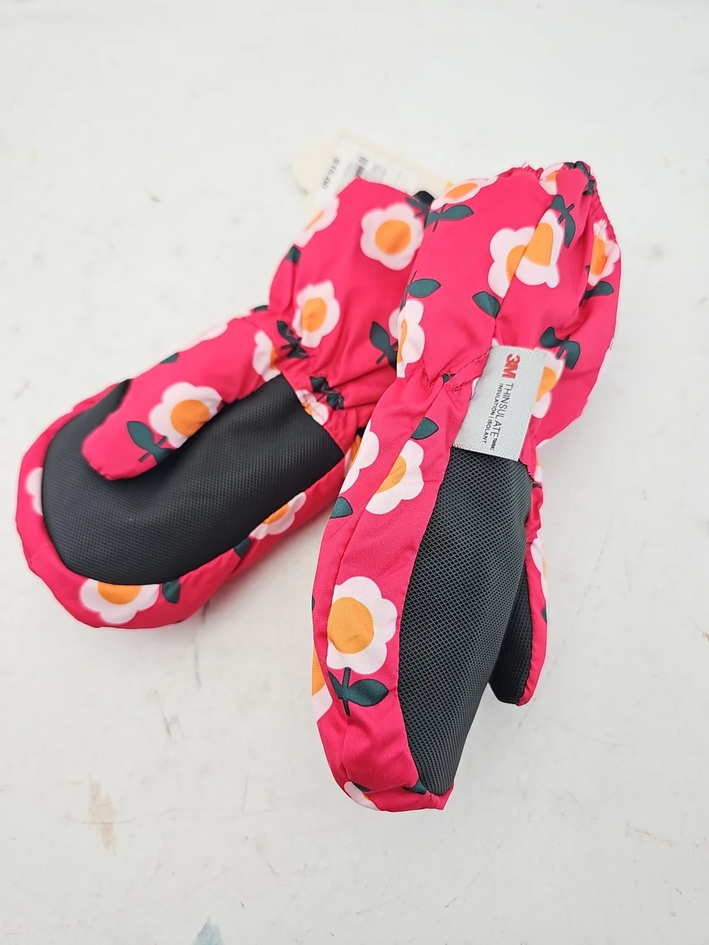 Cat & Jack Pink Floral Kids Mittens